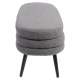 Παγκάκι Ottoman TONDO Γκρι Ύφασμα Teddy/Μέταλλο 42x112x44cm - Εικόνα 3 | Mypouf.gr