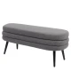 Παγκάκι Ottoman TONDO Γκρι Ύφασμα Teddy/Μέταλλο 42x112x44cm - Εικόνα 4 | Mypouf.gr