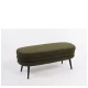 Παγκάκι Ottoman TONDO Πράσινο Ύφασμα Teddy/Μέταλλο 42x112x44cm - Εικόνα 2 | Mypouf.gr