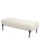 Παγκάκι Ottoman KUBO Λευκό Ύφασμα Teddy/Μέταλλο 40x116.5x50cm - Εικόνα 4 | Mypouf.gr