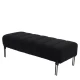 Παγκάκι Ottoman KUBO Μαύρο Ύφασμα Teddy/Μέταλλο 40x116.5x50cm - Εικόνα 4 | Mypouf.gr