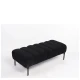 Παγκάκι Ottoman KUBO Μαύρο Ύφασμα Teddy/Μέταλλο 40x116.5x50cm