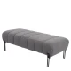 Παγκάκι Ottoman KUBO Γκρι Ύφασμα Teddy/Μέταλλο 40x116.5x50cm - Εικόνα 4 | Mypouf.gr