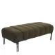 Παγκάκι Ottoman KUBO Πράσινο Ύφασμα Teddy/Μέταλλο 40x116.5x50cm - Εικόνα 2 | Mypouf.gr