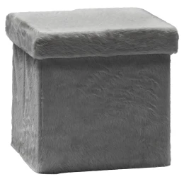 Πουφ Αναδιπλούμενο Γκρι Velure 38x38cm