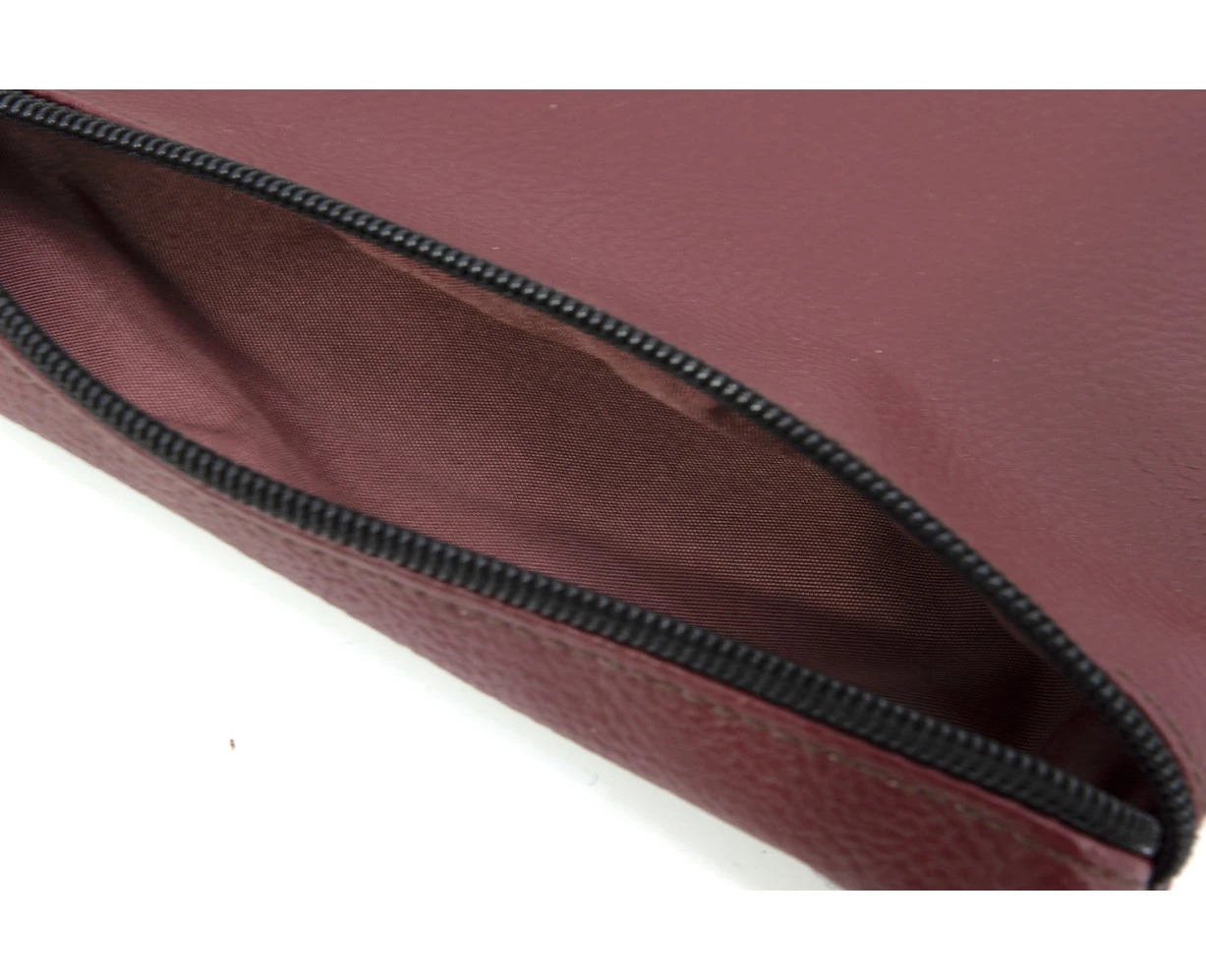 Τσαντάκι - Νεσεσέρ δερματίνη Odario Burgundy | Mypouf.gr