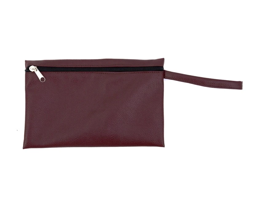 Τσαντάκι - Νεσεσέρ δερματίνη Odario Burgundy | Mypouf.gr