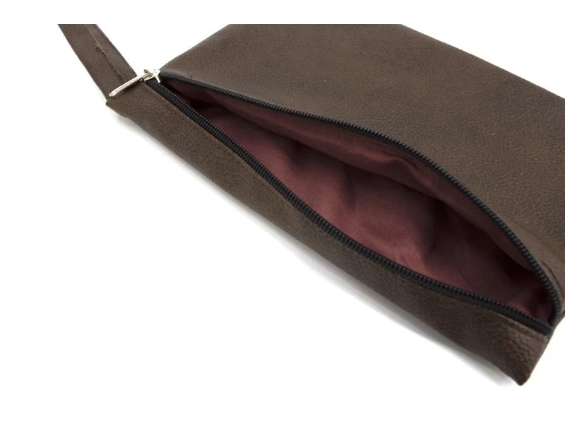 Τσαντάκι - Νεσεσέρ δερματίνη Odario Pure Brown