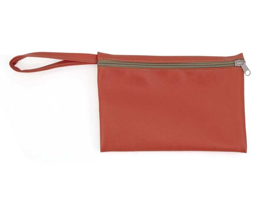 Τσαντάκι - Νεσεσέρ δερματίνη Odario Vivid Orange | Mypouf.gr