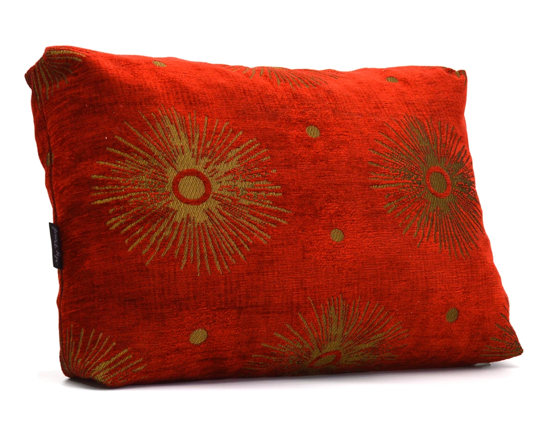 Μαξιλάρι καναπέ Chenille Limoges 25 Κόκκινο Με Φερμουάρ | Mypouf.gr