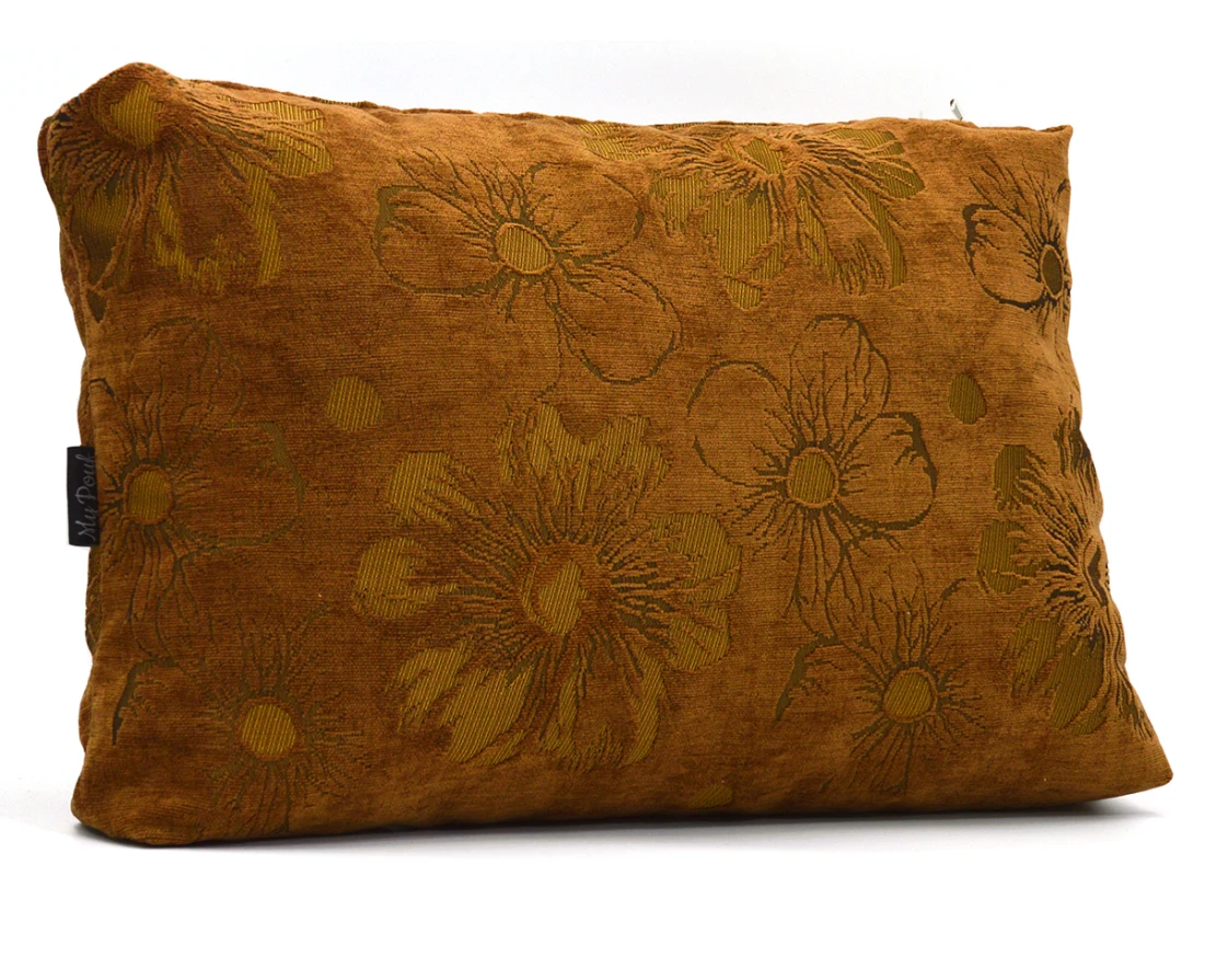 Μαξιλάρι καναπέ Chenille Limoges 46 Καφέ Με Φερμουάρ | Mypouf.gr