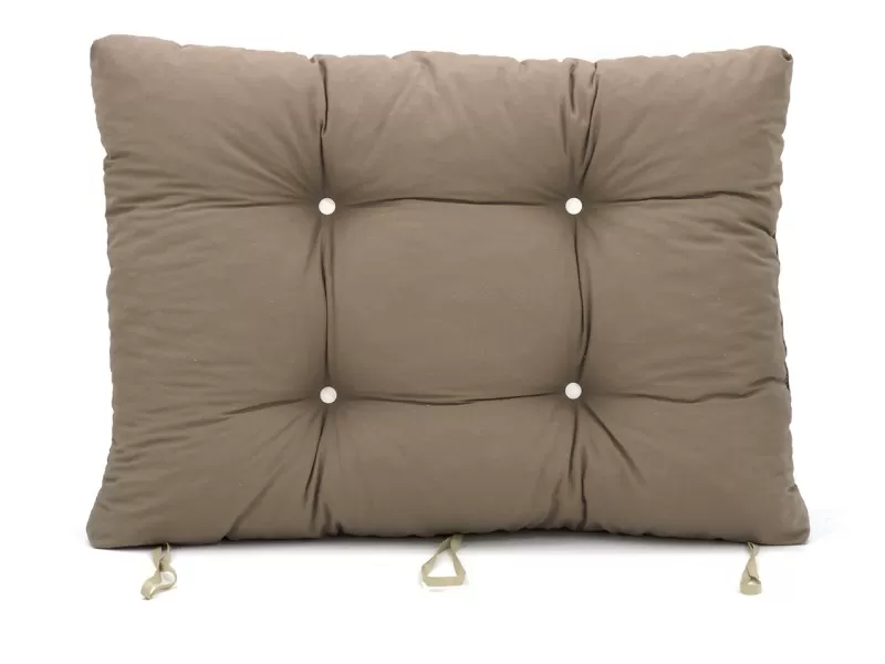 Μαξιλάρι μονόχρωμο λονέτα μόκα για παλέτα με κουμπιά - Μπαμπού Μαξιλάρι μονόχρωμο λονέτα μόκα για παλέτα με κουμπιά - Μπαμπού