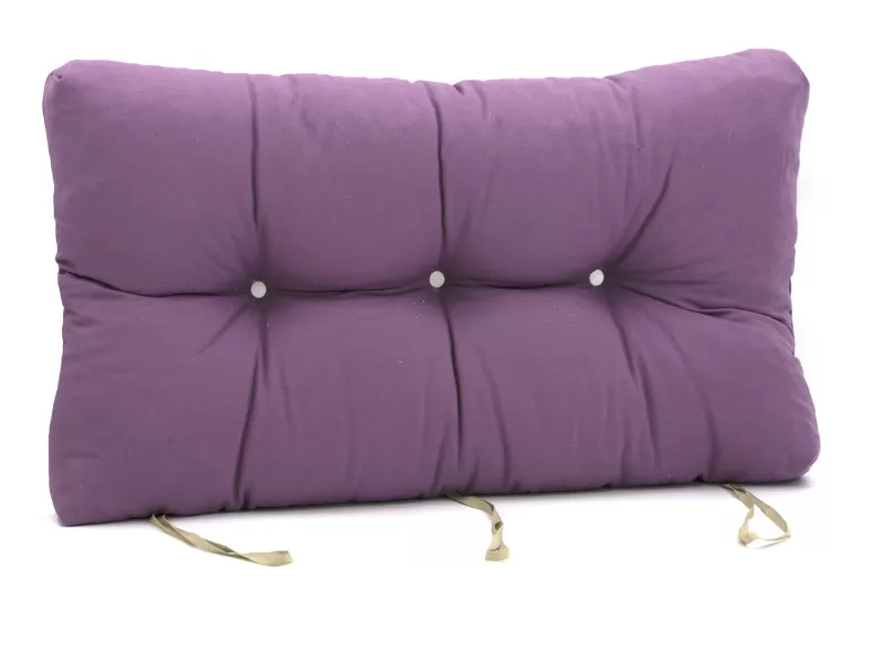 Μαξιλάρι μονόχρωμο λονέτα μωβ για παλέτα με κουμπιά - Μπαμπού Μαξιλάρι μονόχρωμο λονέτα μωβ για παλέτα με κουμπιά - Μπαμπού