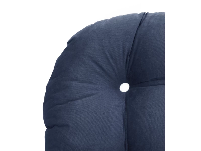 Μαξιλάρι στρογγυλό Velure κάθισμα μπαμπού - Μπλε σκούρο