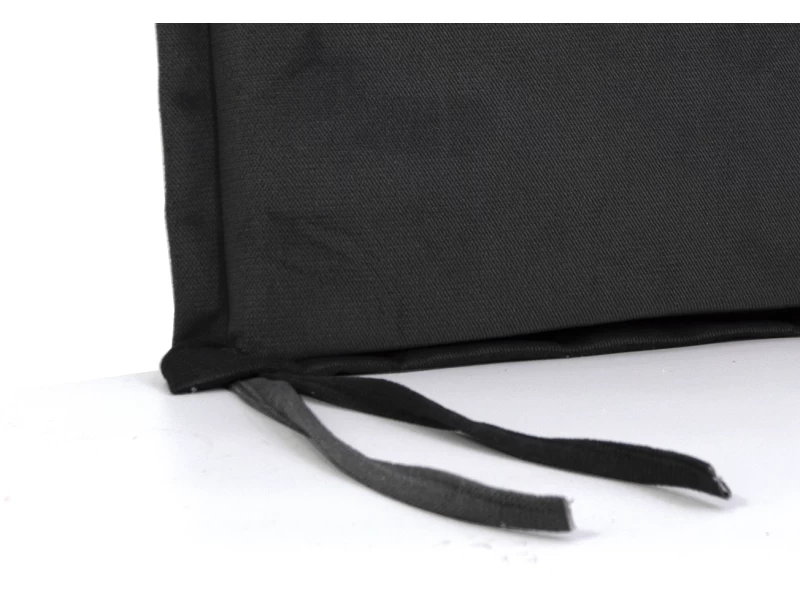 Μαξιλάρι Velure καρέκλας τετράγωνο μαύρο χρώμα με αυτιά