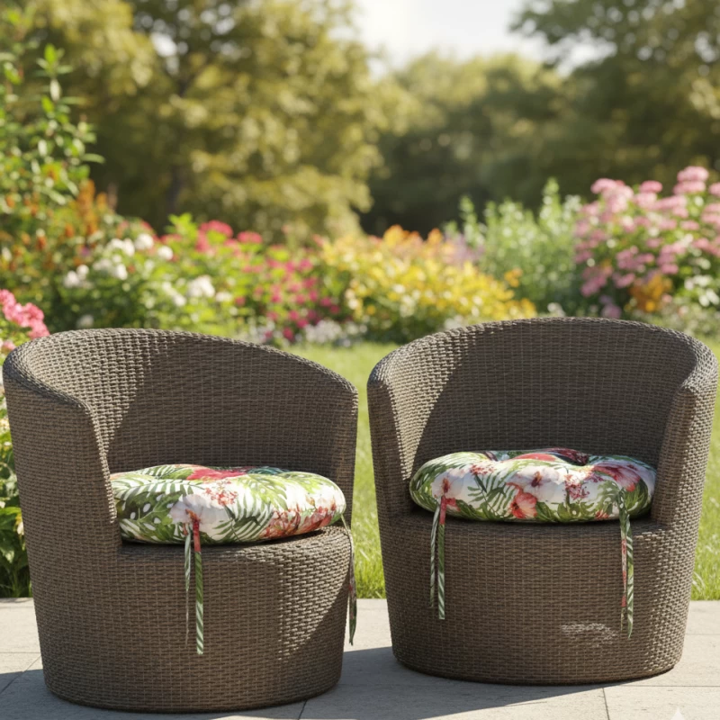 Στρογγυλά μαξιλάρια φουσκωτά με κουμπιά