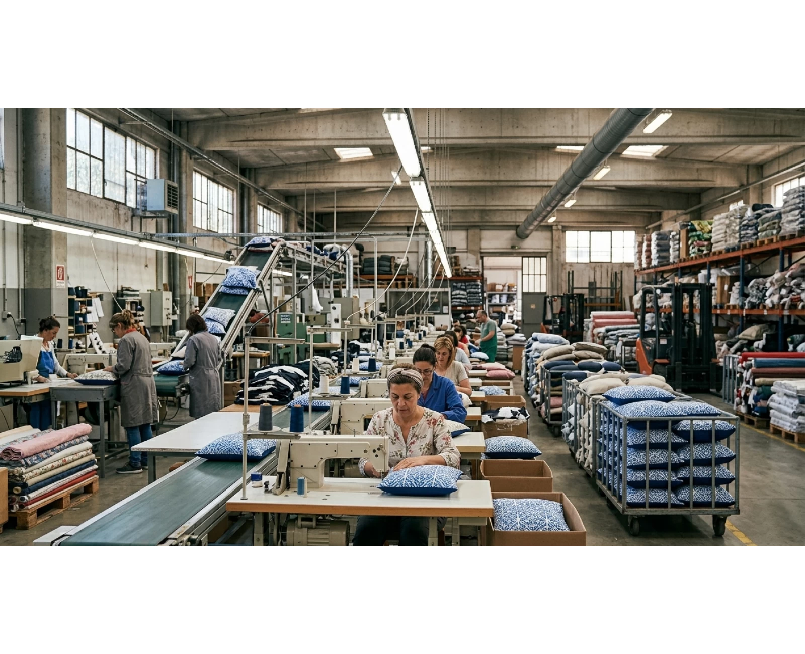 Custom εργασία (Ύφασμα - Αφρολέξ) Κοπές (Ράψιμο μαξιλαριών) | Mypouf.gr