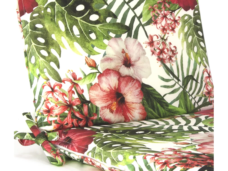 Μαξιλάρι καρέκλας με κορδόνια στην πλάτη βαμβακερό με 70% αδιαβροχοποίηση (Flower 15083) Μαξιλάρι καρέκλας με κορδόνια στην πλάτη βαμβακερό με 70% αδιαβροχοποίηση (Flower 15083)