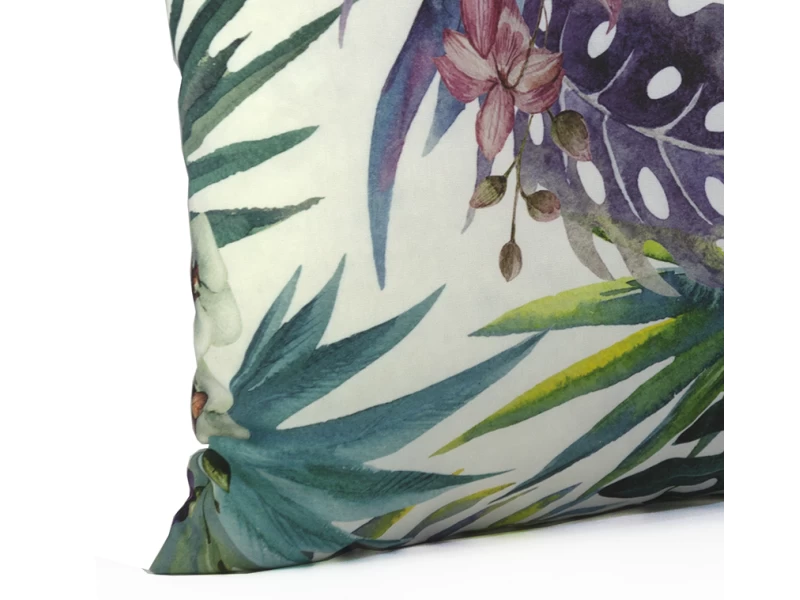 Μαξιλάρι καναπέ - δαπέδου βαμβακερό με 70% αδιαβροχοποίηση (Leaves 8813)