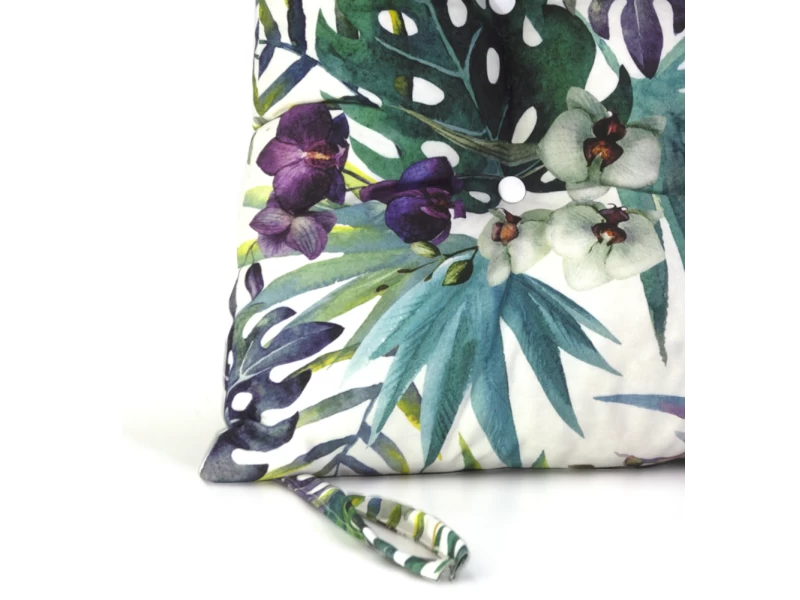 Μαξιλάρι πέταλο για κάθισμα με κουμπιά βαμβακερό 70% αδιαβροχοποίηση (Leaves 8813)