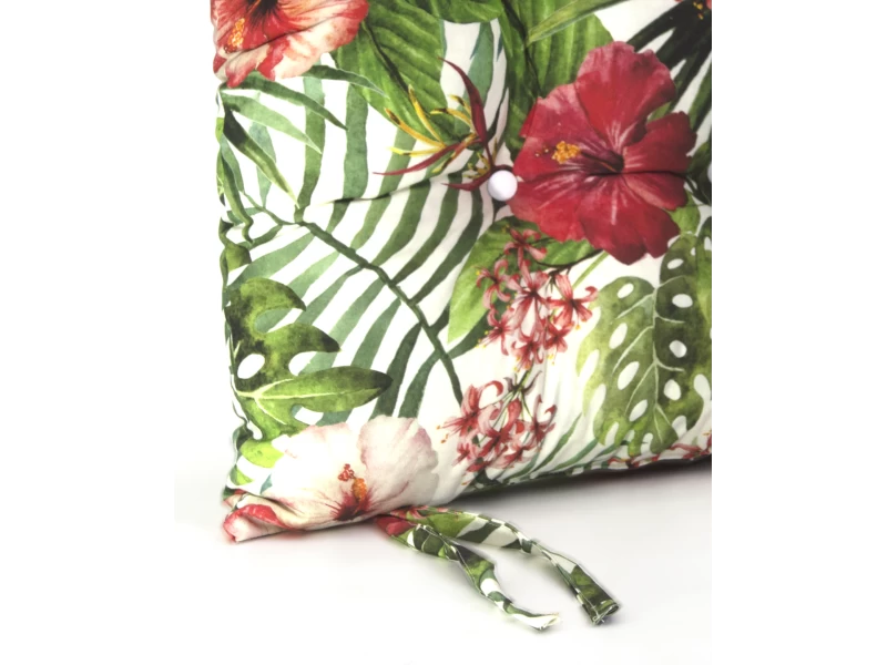 Μαξιλάρι πέταλο για κάθισμα με κουμπιά βαμβακερό 70% αδιαβροχοποίηση (Flower 15083)