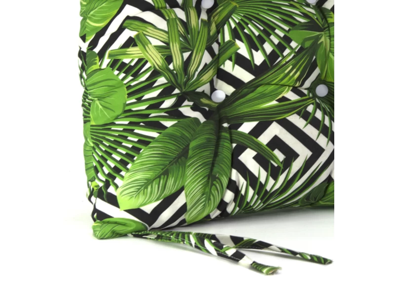 Μαξιλάρι πέταλο για κάθισμα με κουμπιά βαμβακερό 70% αδιαβροχοποίηση (Leaves 17160)