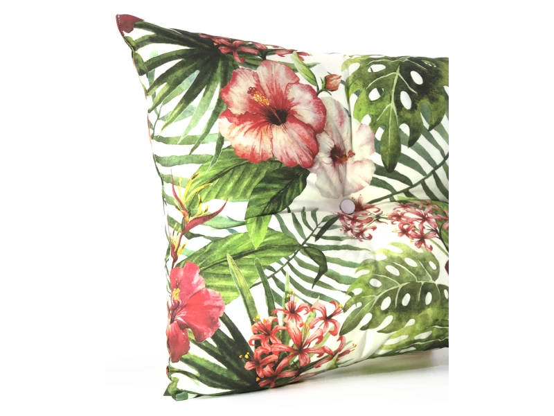 Μαξιλάρι Πλάτης Με 2 Κουμπιά βαμβακερό με 70% αδιαβροχοποίηση (Flower 15083)