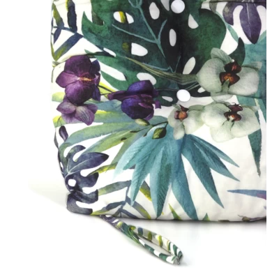 Μαξιλάρι στρογγυλό για κάθισμα με κουμπιά βαμβακερό 70% αδιαβροχοποίηση (Leaves 8813) Μαξιλάρι στρογγυλό για κάθισμα με κουμπιά βαμβακερό 70% αδιαβροχοποίηση (Leaves 8813)