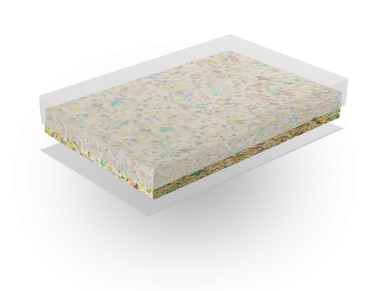 Αφρολέξ με λευκό κάλυμμα αδιάβροχο 100% πολυεστέρα | Rebond Με φερμουάρ