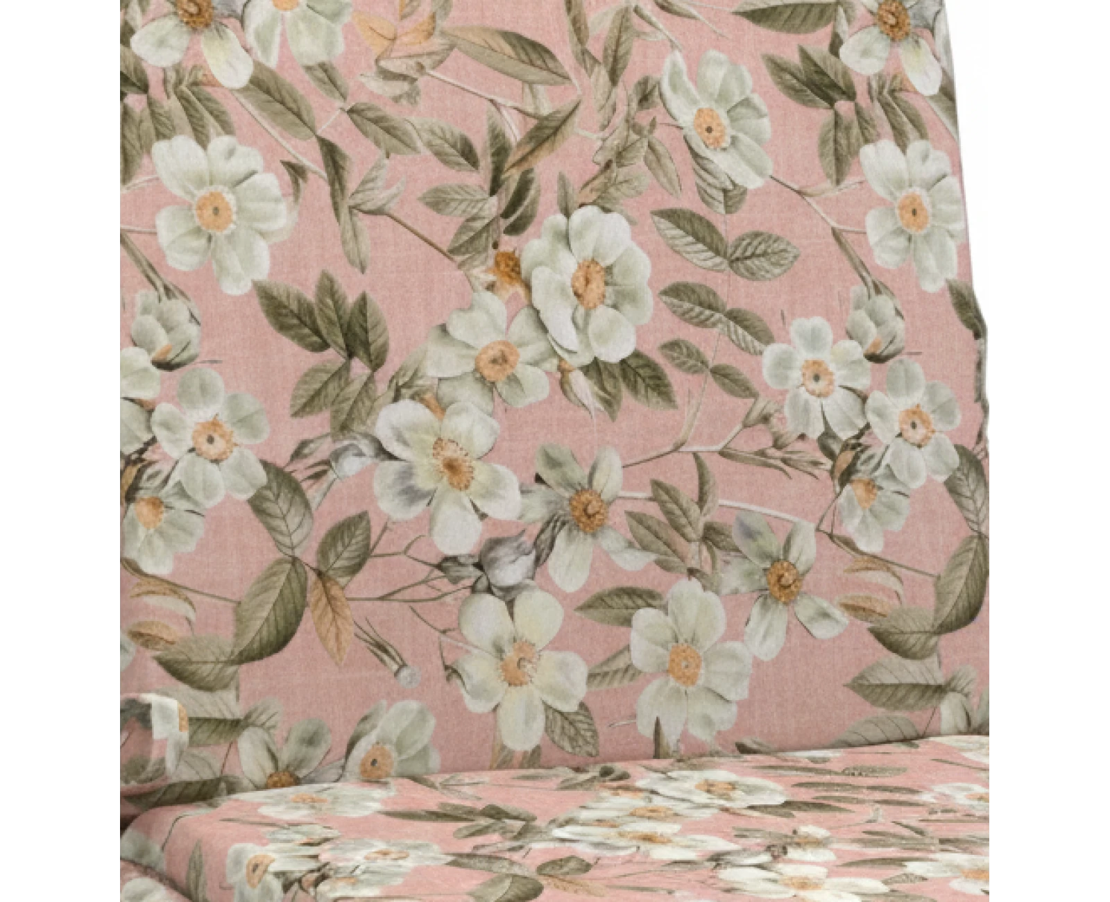 Μαξιλάρι καρέκλας λονέτα με κορδόνια στην πλάτη απόχρωση του σομόν με σχέδιo λουλούδια Leire 301 | Mypouf.gr