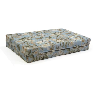 Μαξιλάρι λονέτα ύφασμα για παλέτα απόχρωση του γαλάζιου με σχέδιo λουλούδια Leire 601