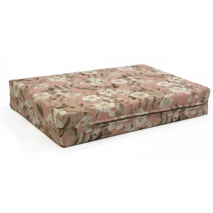 Μαξιλάρι λονέτα ύφασμα για παλέτα απόχρωση του σομόν με σχέδιo λουλούδια Leire 301