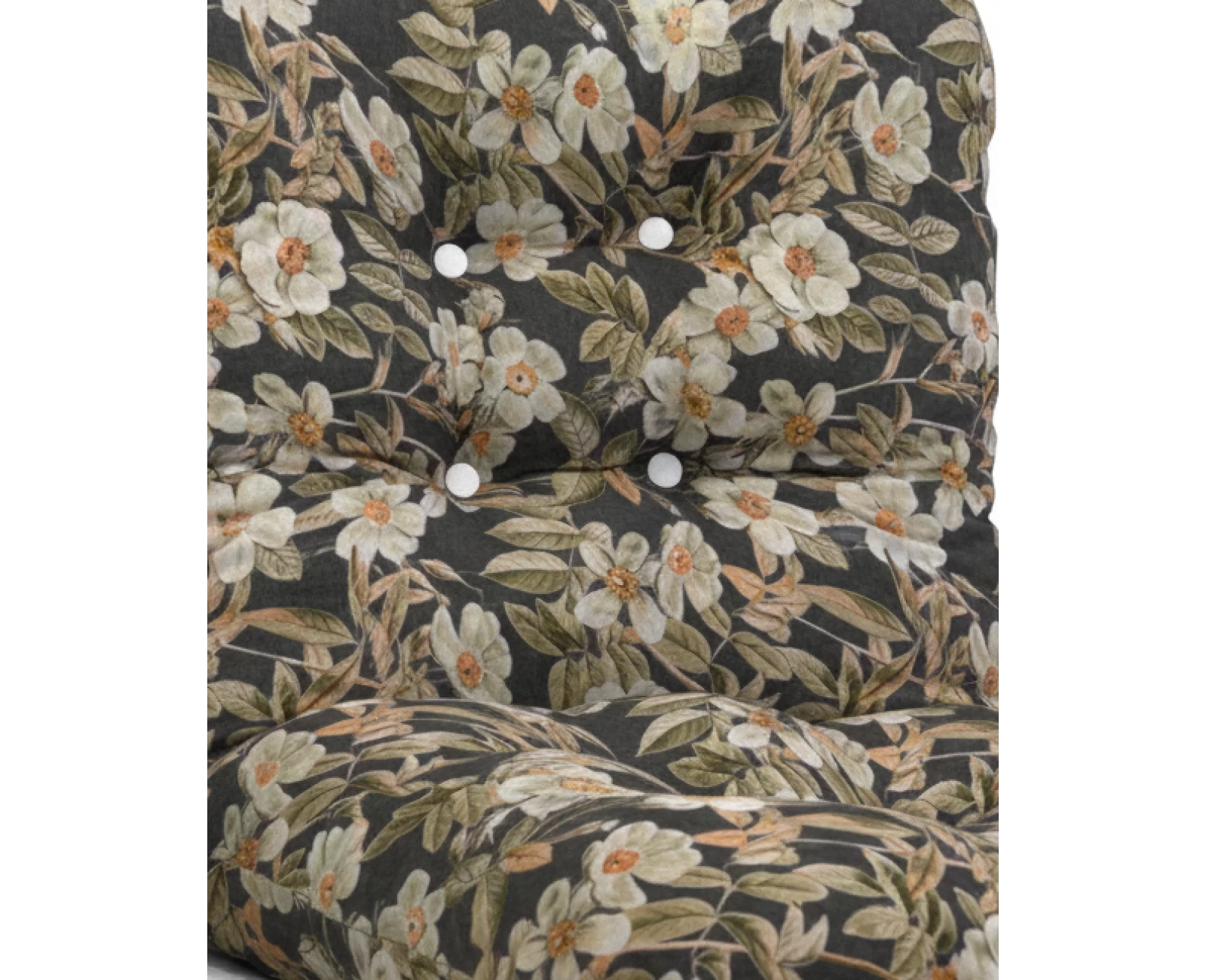 Μαξιλάρι μπαμπού ύφασμα λονέτα με πλάτη απόχρωση του ανθρακί με σχέδιo λουλούδια Leire 801 | Mypouf.gr