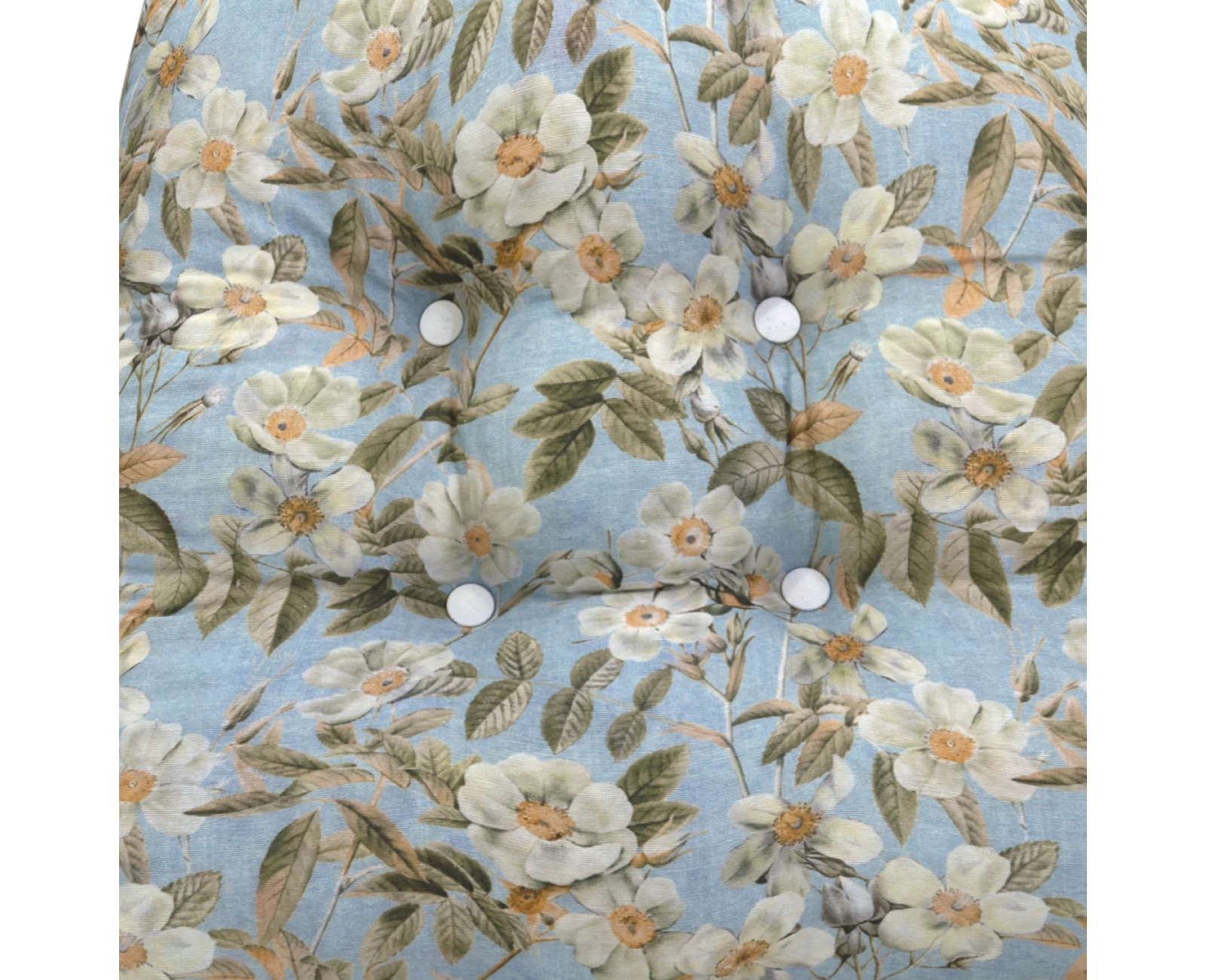 Μαξιλάρι πέταλο κάθισμα μπαμπού - Λονέτα Ύφασμα απόχρωση του γαλάζιου με σχέδιo λουλούδια Leire 601 | Mypouf.gr