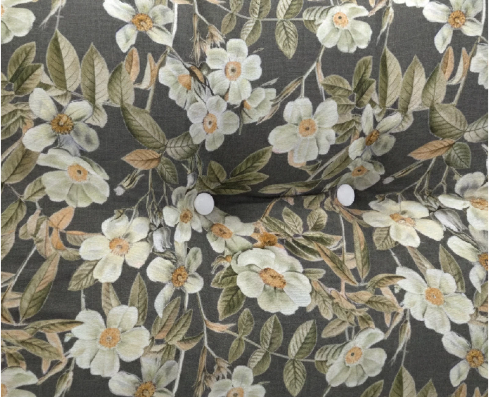 Μαξιλάρι Πλάτης Με 2 Κουμπιά Λονέτα απόχρωση του μπέζ με σχέδιo λουλούδια Leire 101 | Mypouf.gr