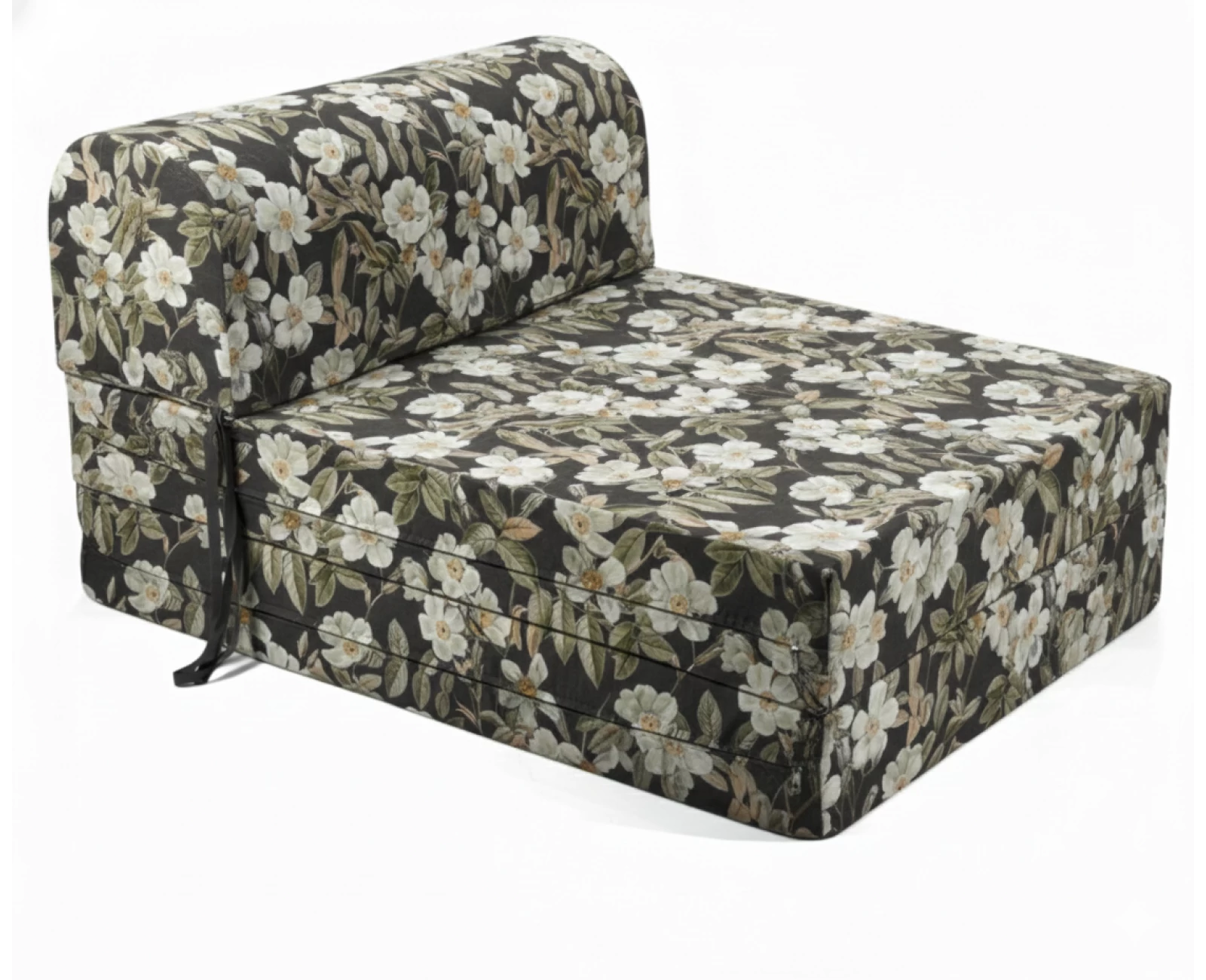 Πολυθρόνα - Κρεβάτι Flip Chair Florina Λονέτα Ύφασμα απόχρωση του ανθρακί με σχέδιo λουλούδια Leire 801 | Mypouf.gr