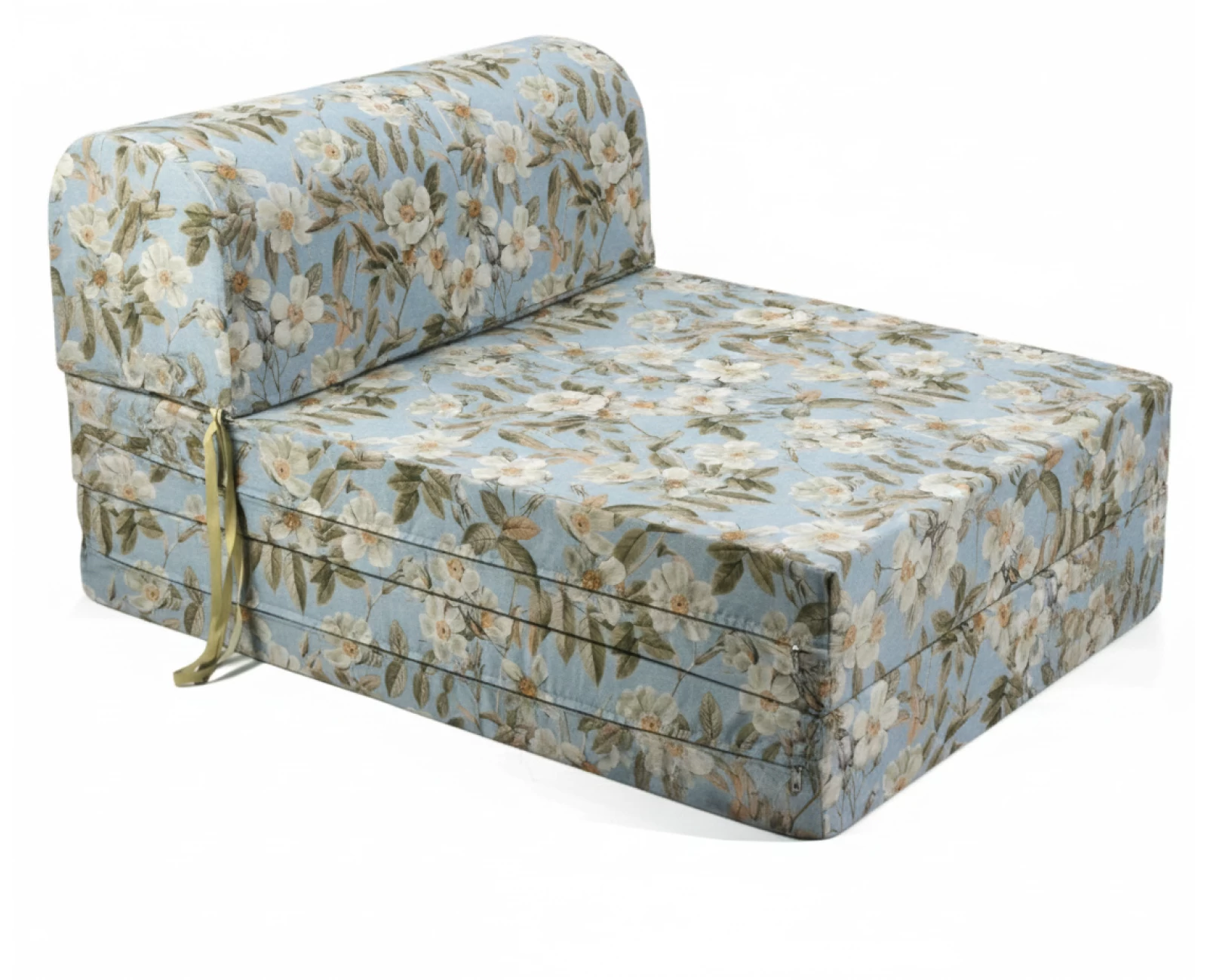 Πολυθρόνα - Κρεβάτι Flip Chair Florina Λονέτα Ύφασμα απόχρωση του γαλάζιου με σχέδιo λουλούδια Leire 601 | Mypouf.gr