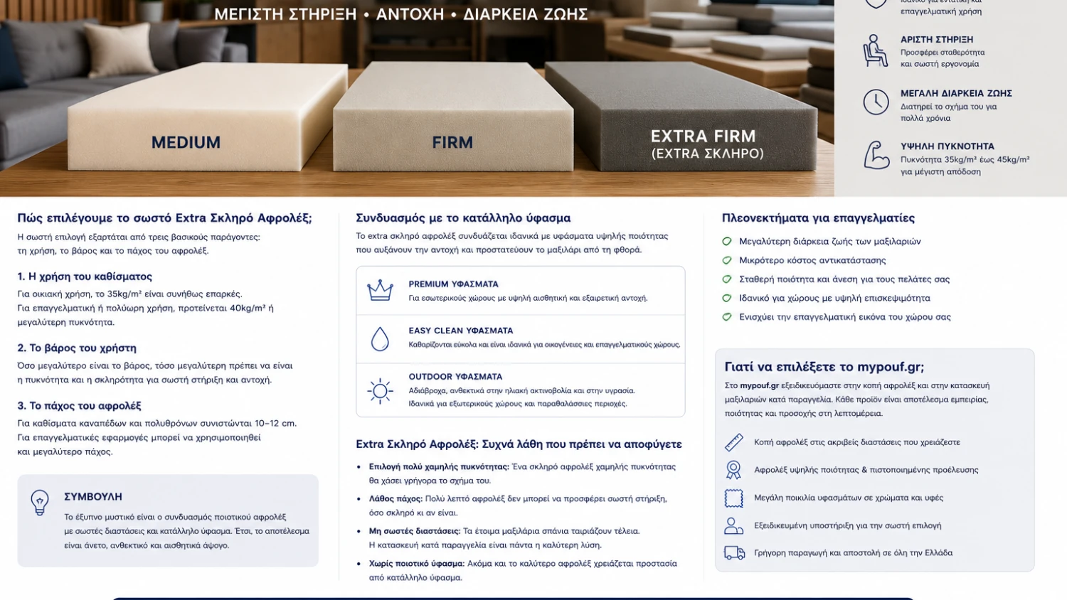 Extra Σκληρό Αφρολέξ: Πότε Αξίζει να το Επιλέξετε;
