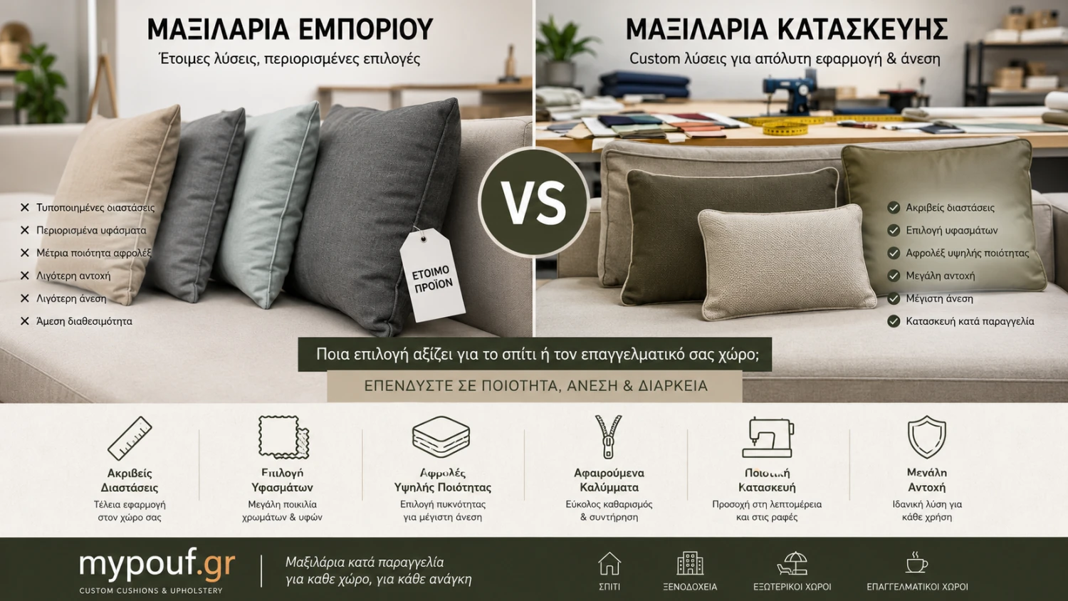 Μαξιλάρια Εμπορίου ή Μαξιλάρια Κατασκευής; Ο Απόλυτος Οδηγός