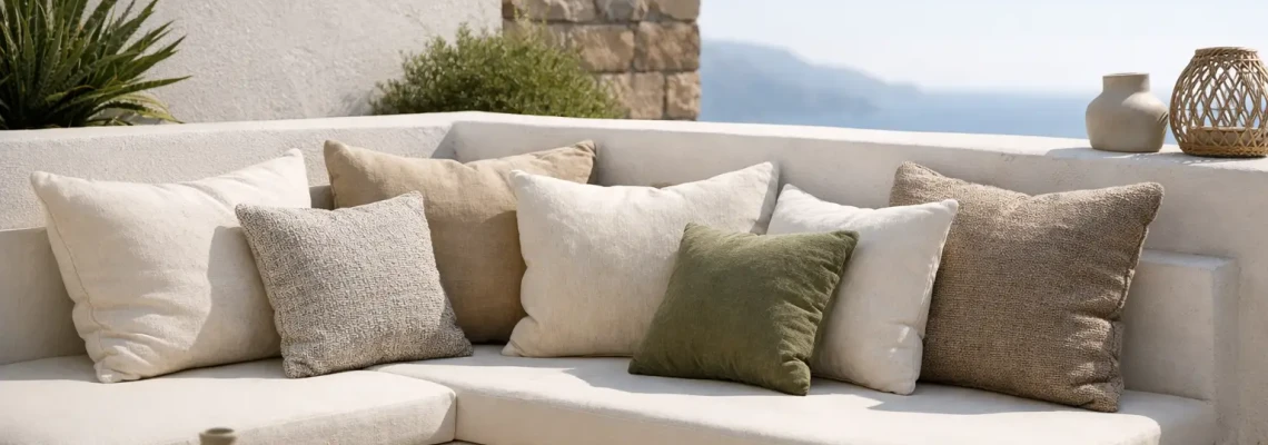 Μαξιλάρια για χτιστούς καναπέδες σωστά