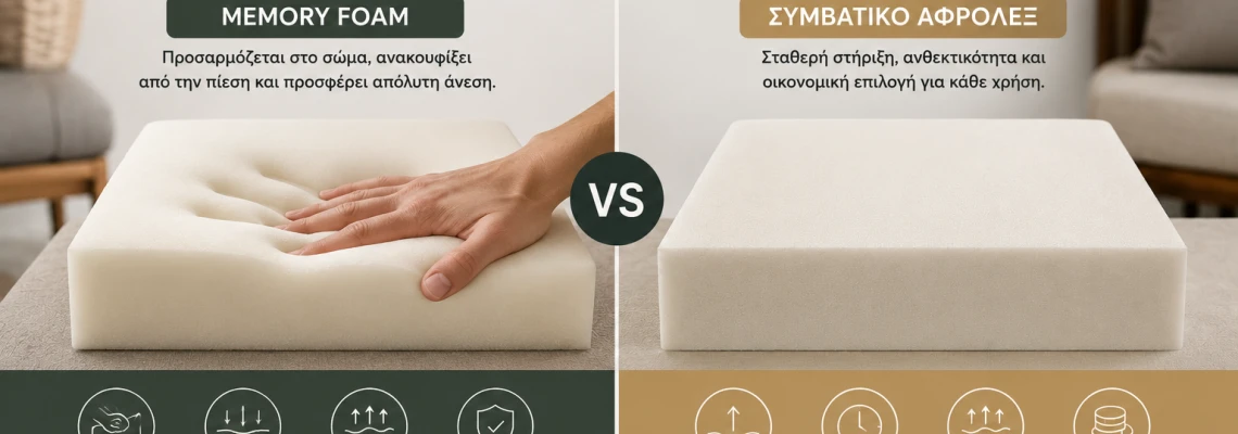 Memory Foam ή Συμβατικό Αφρολέξ: Τι να Επιλέξετε;