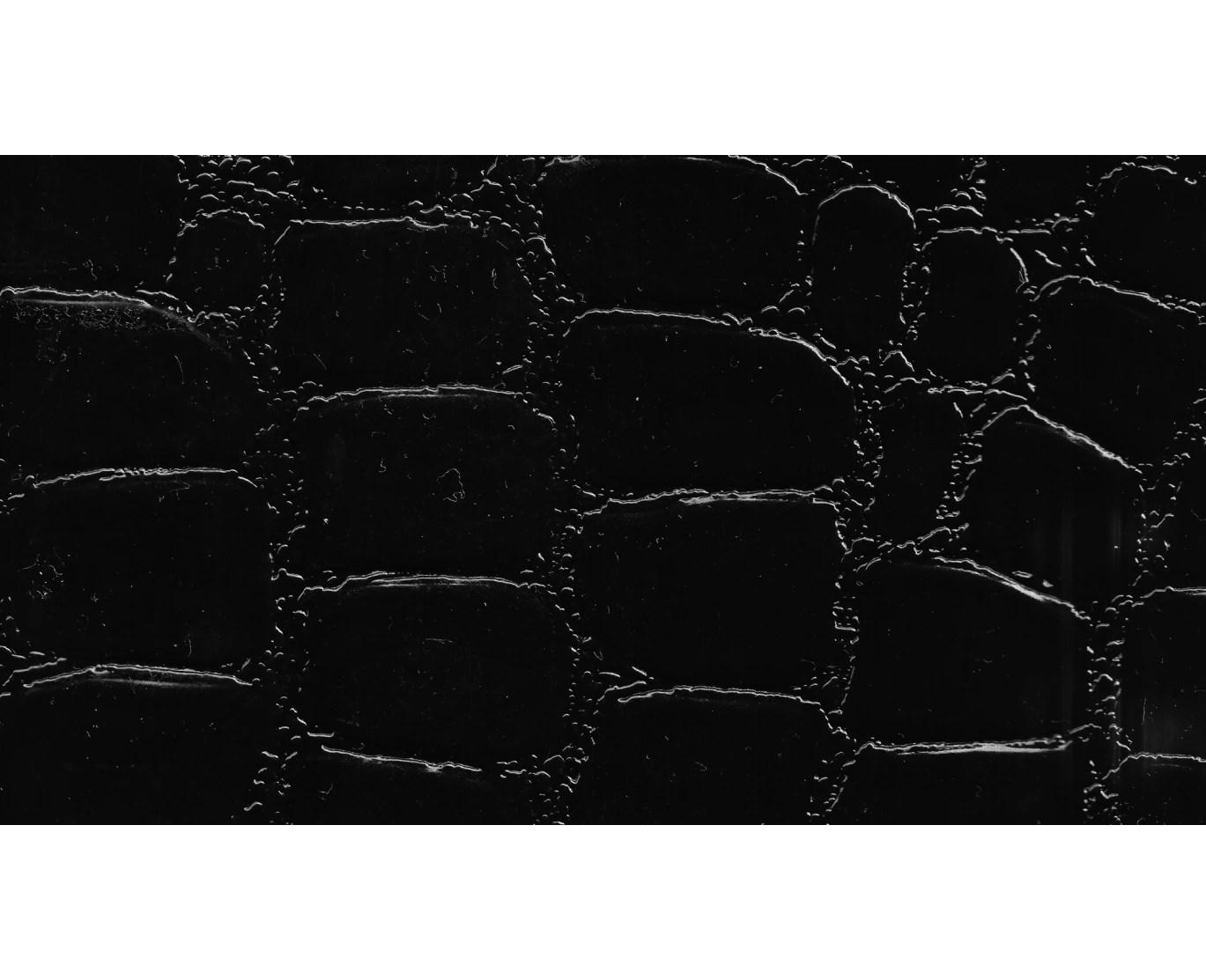 Δερματίνη με το μέτρο Manaos 1 Pu / Pvc Stone Effect Ultra Glossy Black