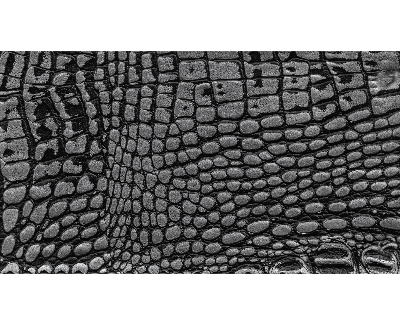 Δερματίνη με το μέτρο Manaos 11 Pu / Pvc Crocodile Skin Effect Dark Silver - Black