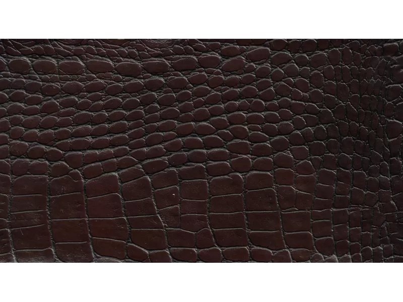 Δερματίνη με το μέτρο Manaos 12 Pu / Pvc Crocodile Skin Effect Dark Cherry Brown
