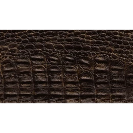 Δερματίνη με το μέτρο Manaos 13 Pu / Pvc Crocodile Skin Effect Dark Olive Green - Gold