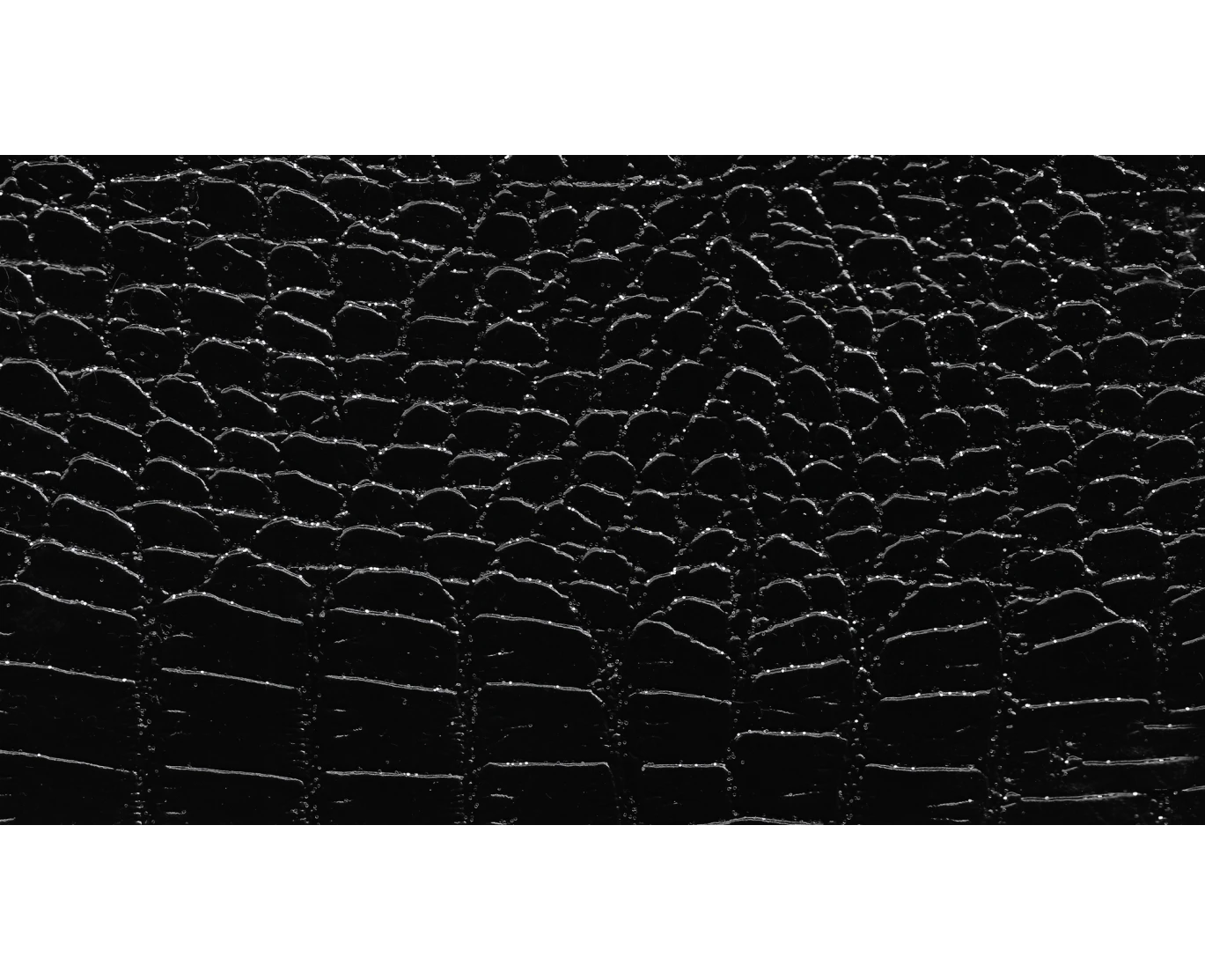 Δερματίνη με το μέτρο Manaos 24 Pu / Pvc Crocodile Skin Effect Black - Silver Glitter