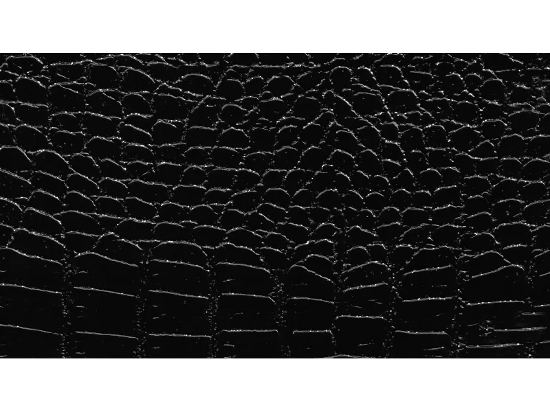Δερματίνη με το μέτρο Manaos 24 Pu / Pvc Crocodile Skin Effect Black - Silver Glitter