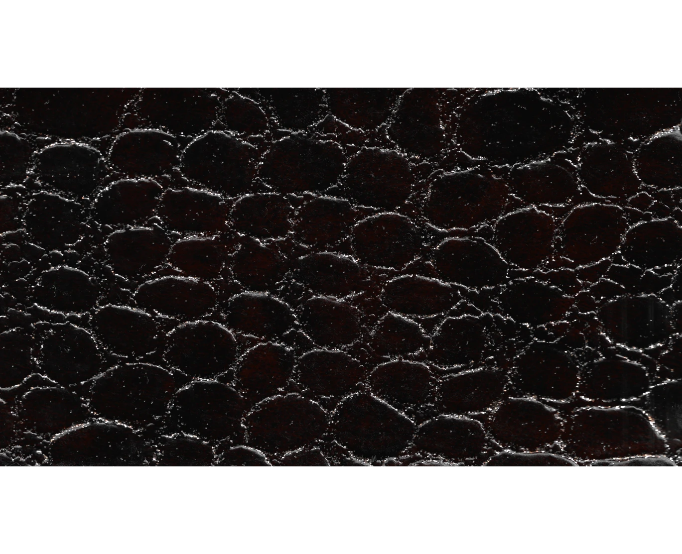 Δερματίνη με το μέτρο Manaos 25 Pu / Pvc Crocodile Skin Effect Dark Brown - Silver Glitter