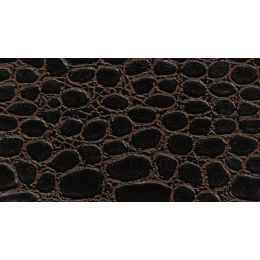Δερματίνη με το μέτρο Manaos 3 Pu / Pvc Stone Effect Dark Brown With Cinammon Details