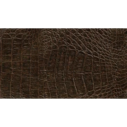 Δερματίνη με το μέτρο Manaos 6 Pu / Pvc Crocodile Skin Effect Metallic Gold Brown